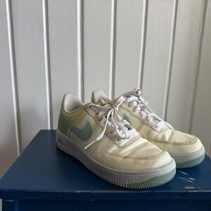 Nike Off-White and Teal Sneakers